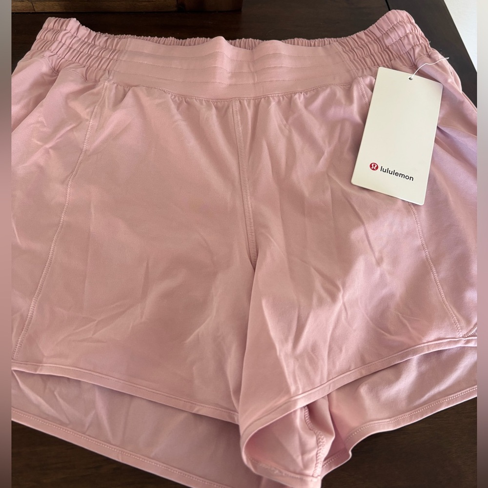 lululemon athletica pink hotty hot shorts 4” inseam size 12